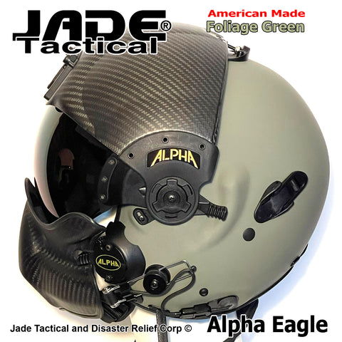 Alpha Eagle Foliage Green Helicopter Flight Helmet
